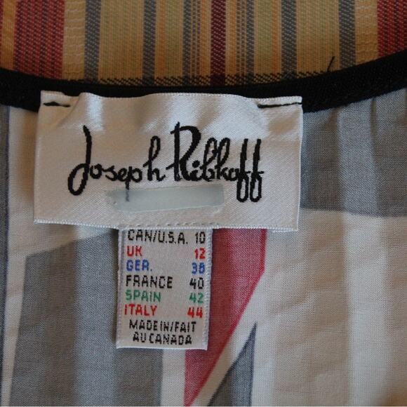 Joseph Ribkoff Art Deco Red, White, Black Geometric Shift Dress– Women’s Size 10 - Picture 4 of 4